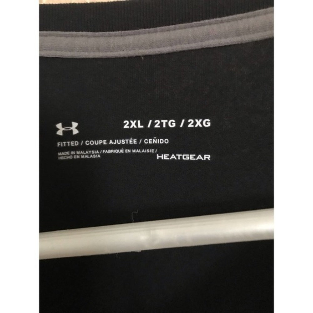 Under Armour Heat Gear Men's ‎ 2XL Short Sleeve Black, Grey Tee Shirt - Picture 4 of 14